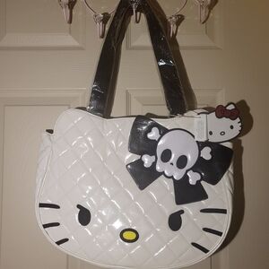 loungefly × Hello kitty collaboration sanrio angry Tote bag White NWT Kawaii